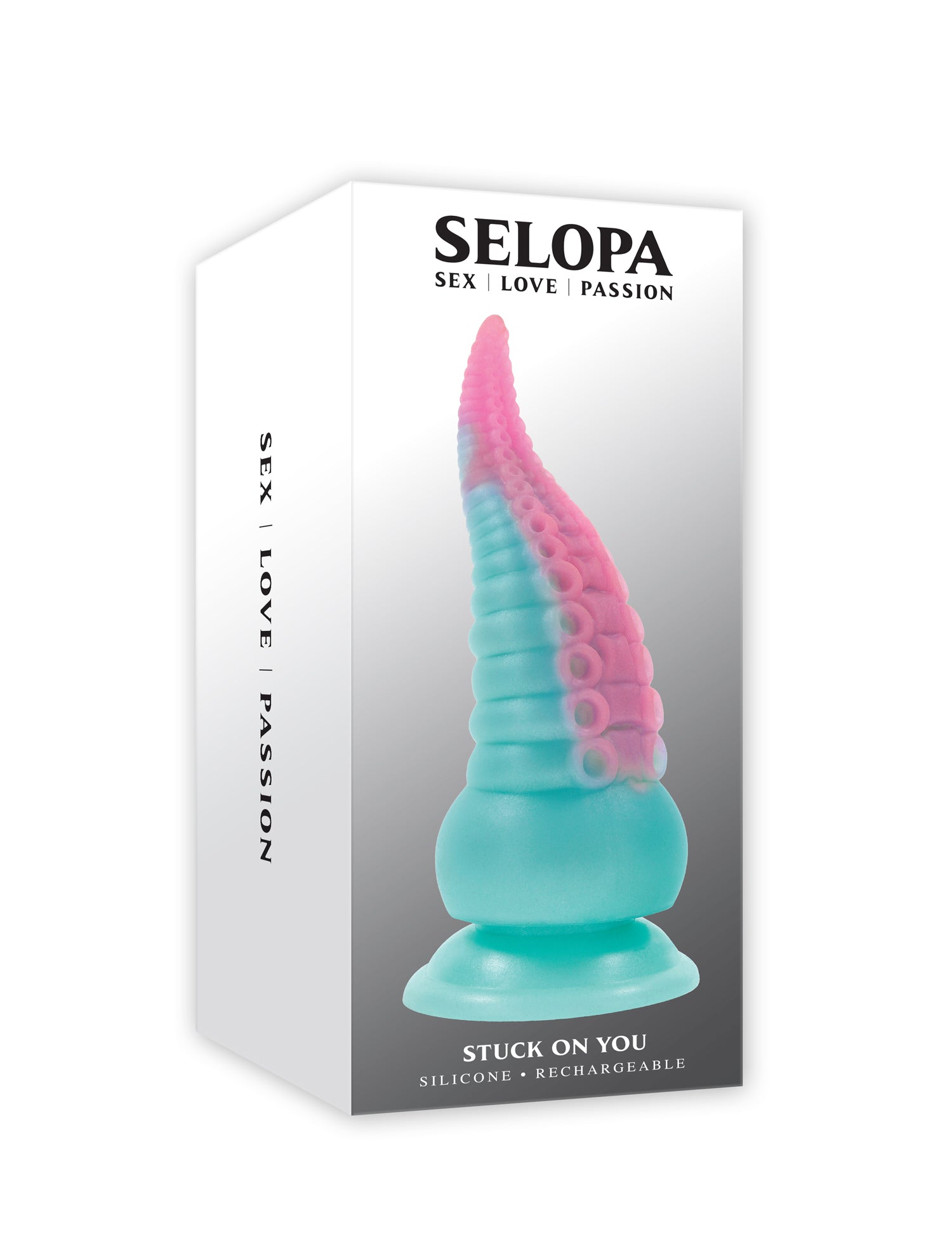 Selopa Stuck On You 7.5 Inch Vibrating Dong with Suction Cup Multi Fantasy Dongs