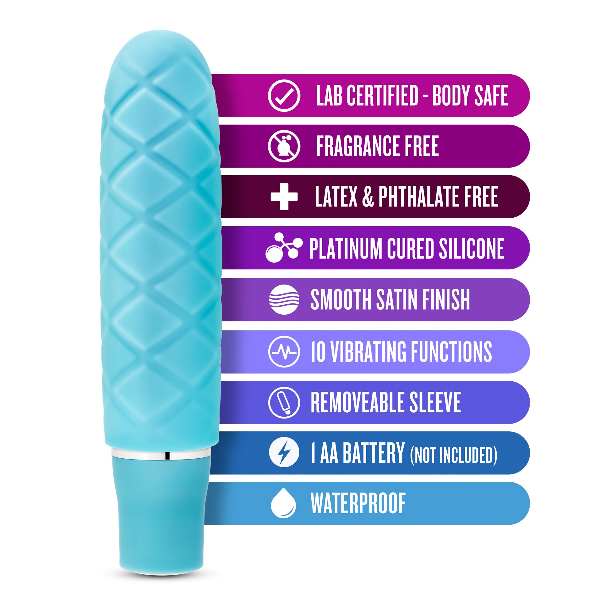 Luxe Cozi Mini Aqua Travel Size Vibrator with 10 Modes > Vibrators > Mini Vibrators