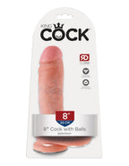 King Cock 8 Inch Realistic Handmade Dildo with Balls – 20.3 cm Length, 5.1 cm Diameter > Dildos > Realistic Dildos