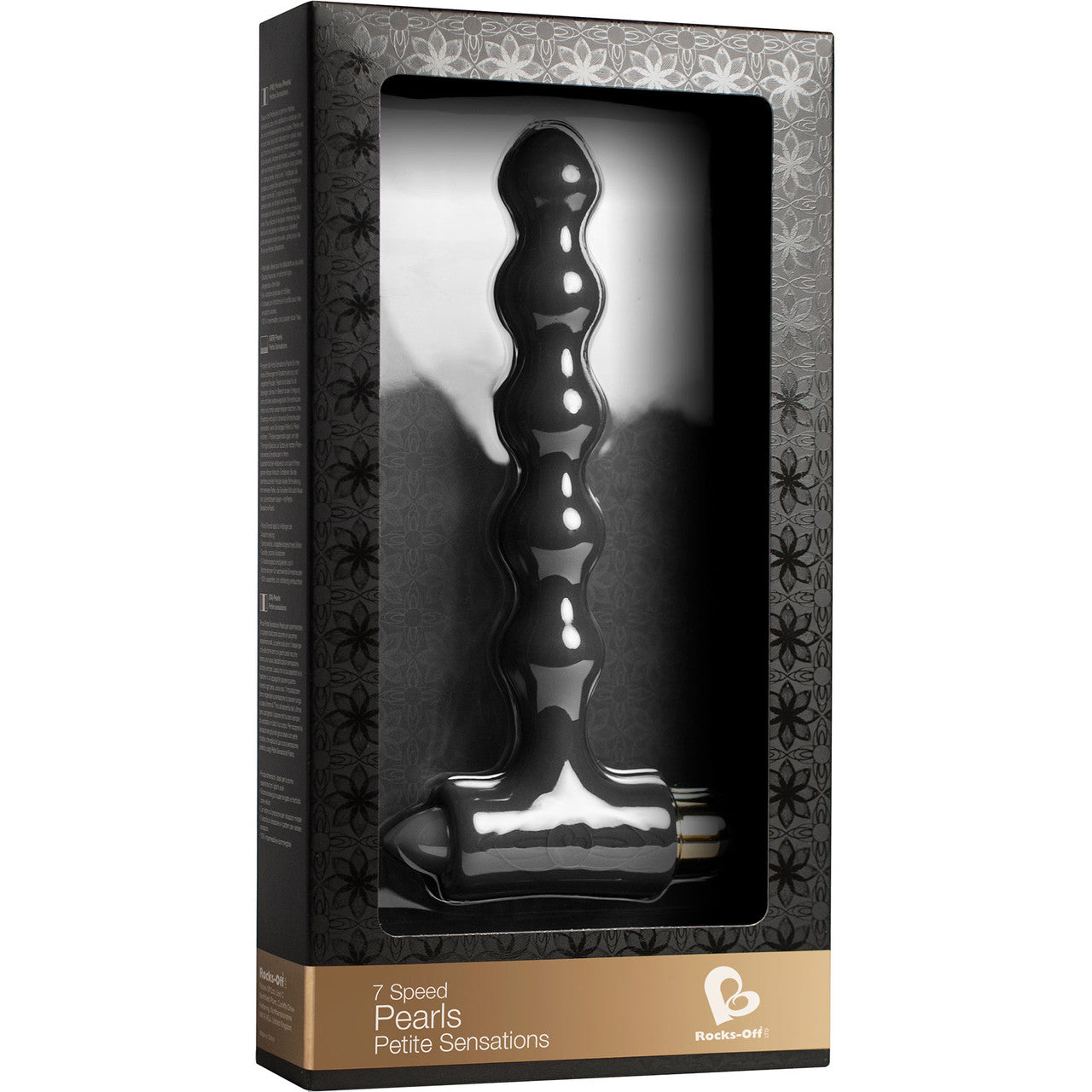Petite Sensations Pearls Black Vibrating Anal Beads - 6.75 Inch > Anal Range > Anal Beads