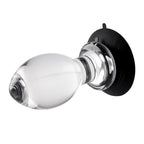 Gender X Crystal Ball - Glass Butt Plug with Suction Base 10.1cm Clear > Glass > Toys