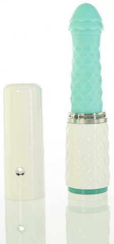 Pillow Talk Feisty Teal Thrusting Vibrator with Silicone DONGS Thrusting
