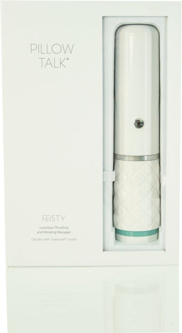Pillow Talk Feisty Teal Thrusting Vibrator with Silicone DONGS Thrusting