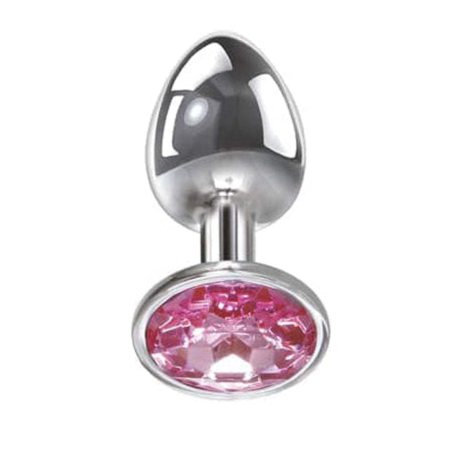 Adam & Eve 3.58 Inch Pink Gem Large Metal Butt Plug > Anal Range > Jewel Butt Plugs