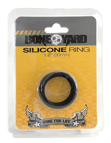 Boneyard Silicone Cock Ring 30mm Black COCK RINGS
