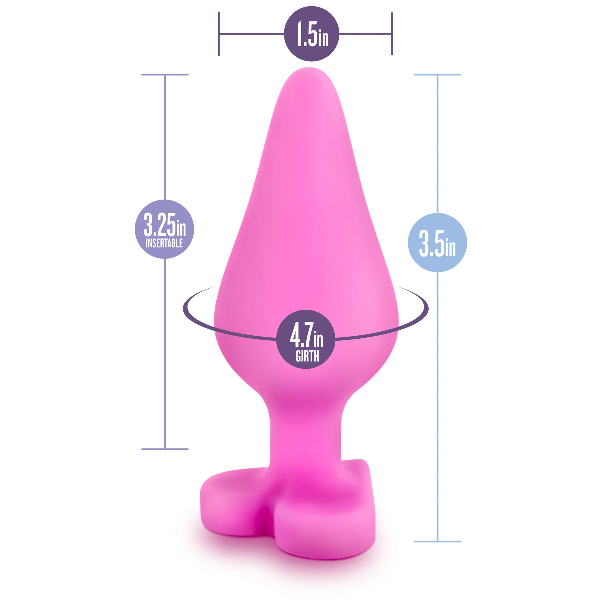 Naughty Candy Heart Be Mine3.5 Inch Silicone Anal Plug > Anal Range > Butt Plugs