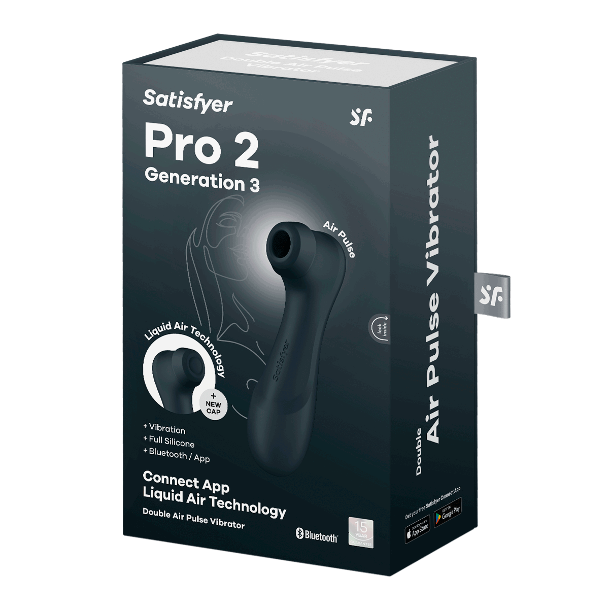 Satisfyer Pro 2 Gen 3 App Control Clitoral Stimulator in Black > Sex Toys For Ladies > Air Pulsation
