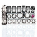 Try-Curious Cock Ring and Sleeve Set Clear – 15 Piece TPR Cock Ring and Sleeve Kit Gray > Cock Ring > Sets