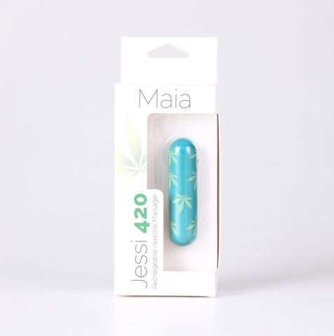 Maia Jessi 420 Emerald 7.6 cm Bullet Vibrator Green > Vibrators > Mini Vibrators