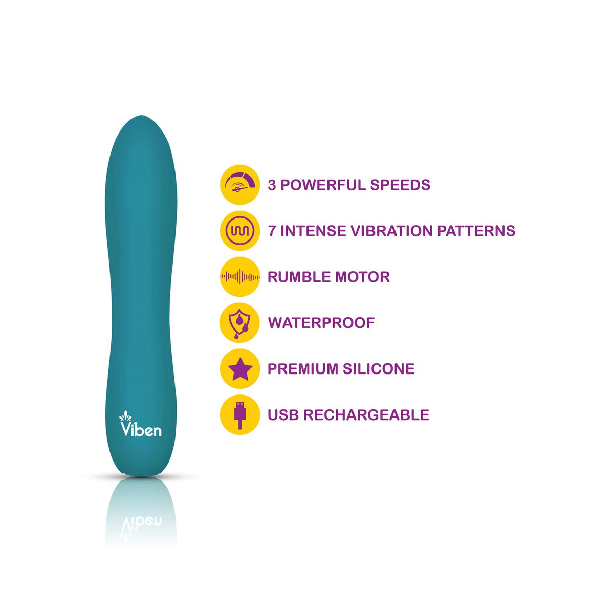 Viben Vivacious Rumble Motor Rechargeable Bullet Vibrator