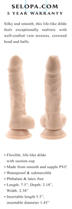 Selopa 6 Inch Light Flexible Realistic Dildo with Suction Cup > Dildos > Realistic Dildos
