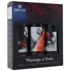 Hemp Seed Edible Massage A Trois (3 Bottle Set) – Edible Massage Lotion Kit Default Title > Essentials > Massage Gift Set