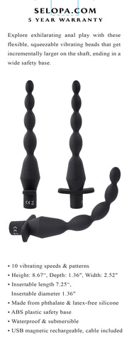 Selopa Vibrating Butt Beads 22cm Waterproof Anal Toy > Anal Range > Anal Beads