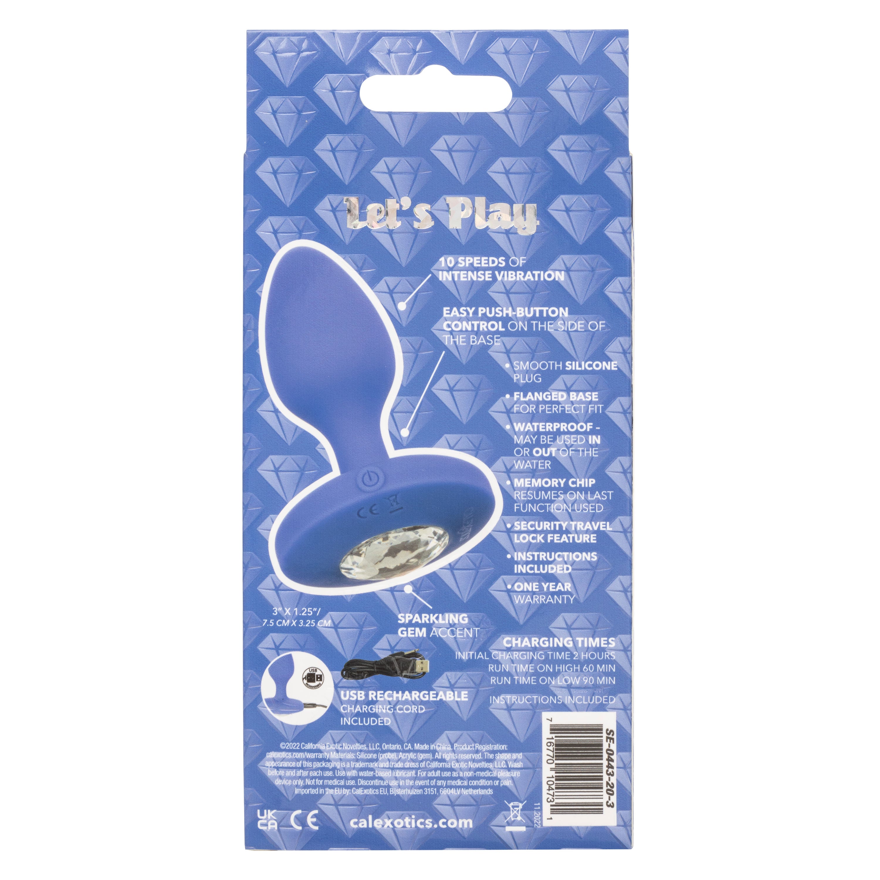 Cheeky Gems Medium Rechargeable Vibrating Probe – Flexible Silicone Vibrator > Anal Range > Jewel Butt Plugs