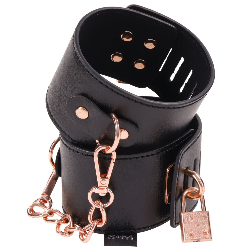 Sex & Mischief Brat Locking Cuffs - Rose Gold Hand Cuffs > Bondage Gear > Restraints