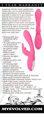 Evolved Bunny Kisses 20 Centimeter Rabbit Vibrator Pink > Vibrators > Ladies > Rabbit