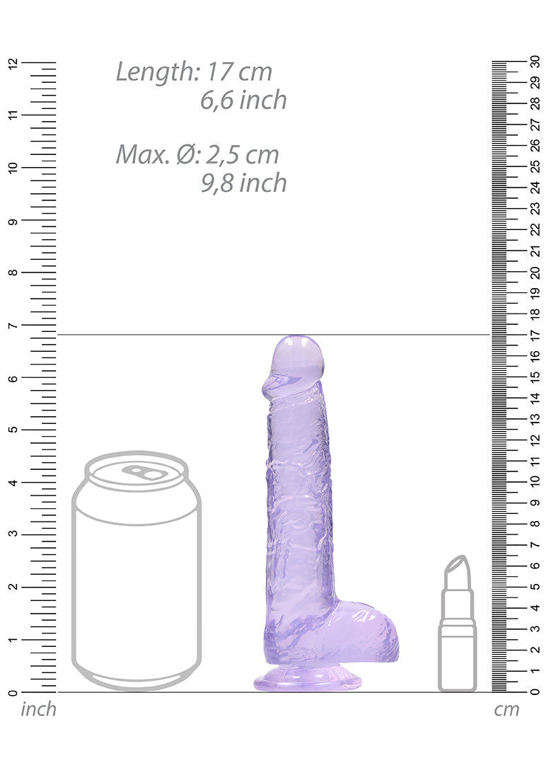 REALROCK 6'' Realistic Dildo With Balls - 15.2 cm Dong, Purple > Dildos > Realistic Dildos