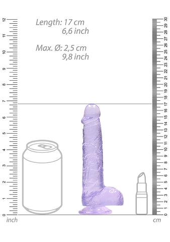 REALROCK 6'' Realistic Dildo With Balls - 15.2 cm Dong, Purple > Dildos > Realistic Dildos