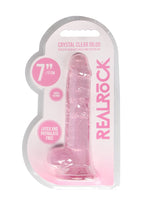 RealRock Crystal Clear 7 Inch Phthalate-Free TPE Realistic Dildo with Balls > Dildos > Realistic Dildos