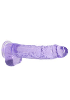 RealRock Crystal Clear 9 Inch Realistic Dildo with Balls Suction Cup – Body Safe TPE Dildo > Dildos > Realistic Dildos
