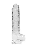 RealRock Crystal Clear 9 Inch Body-Safe Phthalate-Free TPE Realistic Dildo With Balls > Dildos > Realistic Dildos