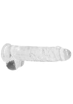RealRock Crystal Clear 9 Inch Body-Safe Phthalate-Free TPE Realistic Dildo With Balls > Dildos > Realistic Dildos