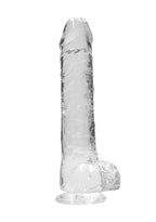 RealRock Crystal Clear 9 Inch Body-Safe Phthalate-Free TPE Realistic Dildo With Balls > Dildos > Realistic Dildos