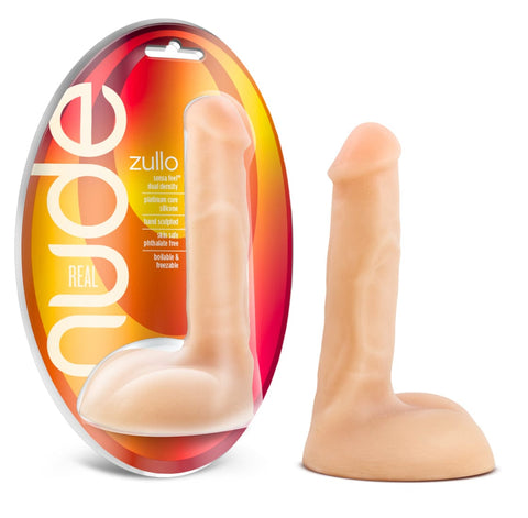 Real Nude Zullo Beige Silicone Dual Density Dildo Dongs Realistic