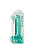 REALROCK Crystal Clear Realistic Dildo with Balls 10 Inch Dong > Dildos > Large Dildos