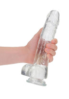 RealRock Crystal Clear Dildo with Balls 10 Inch