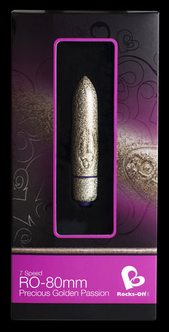RO-80mm 7 Speed Precious Rose Gold Vibrating Bullet Toy BULLETS