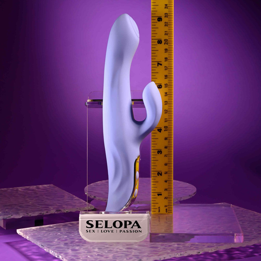 Lavender Love 9.18 Inch Waterproof Dual Motor Flexible Rechargeable Vibrator > Vibrators > Ladies > Rabbit