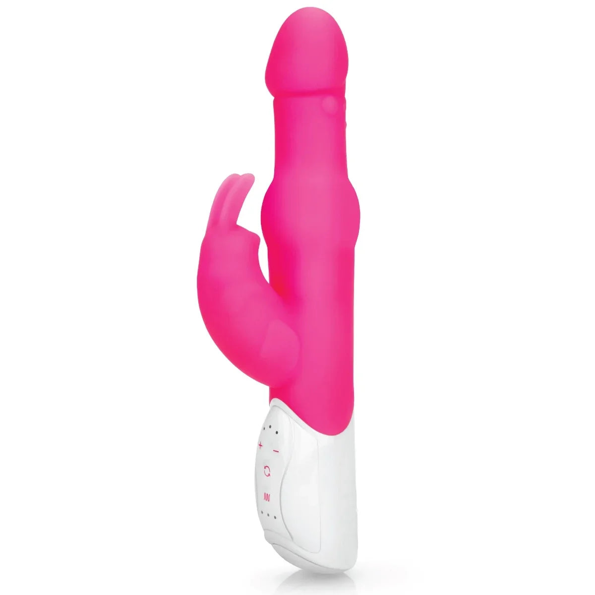 Rabbit Essentials Pleasure Beads Rabbit Vibrator in Hot Pink with Battery and Body-Safe Silicone > Vibrators > Ladies > Rabbit Multi