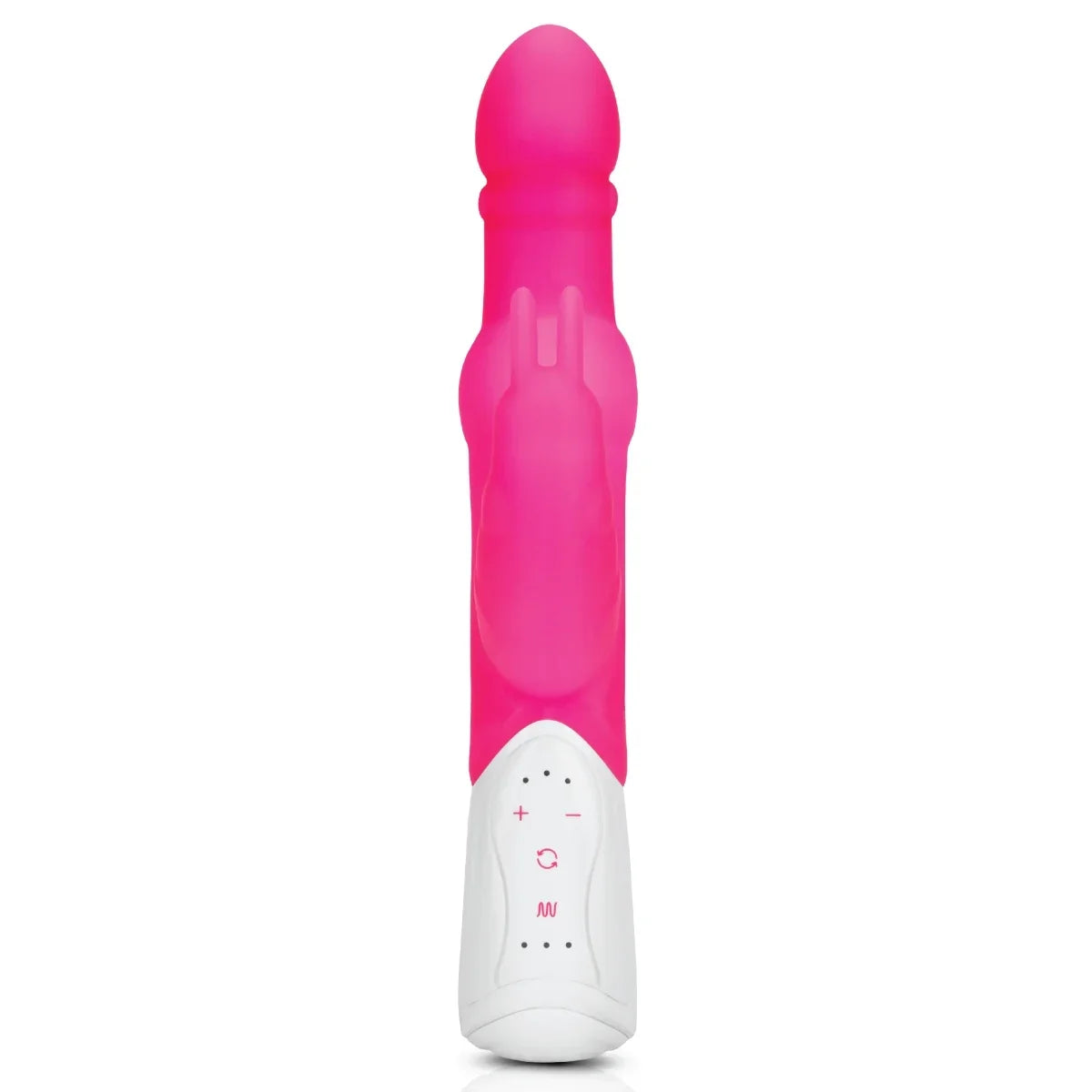 Rabbit Essentials Pleasure Beads Rabbit Vibrator in Hot Pink with Battery and Body-Safe Silicone > Vibrators > Ladies > Rabbit Multi