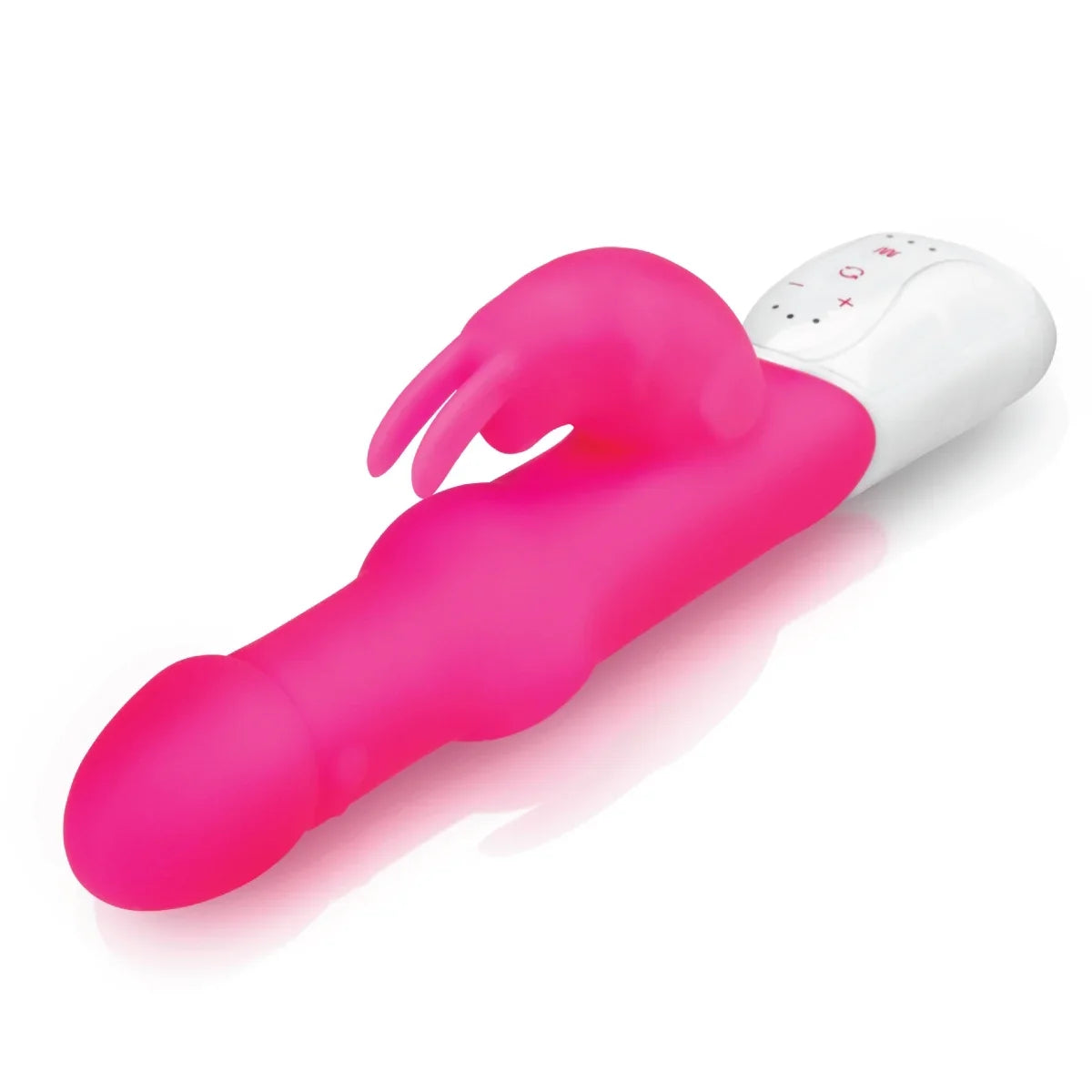 Rabbit Essentials Pleasure Beads Rabbit Vibrator in Hot Pink with Battery and Body-Safe Silicone > Vibrators > Ladies > Rabbit Multi