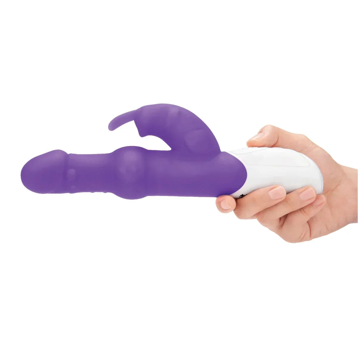 Rabbit Essentials Pleasure Beads Rabbit Vibrator with Satin Storage Bag