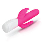 Rabbit Essentials Double Penetration Rabbit Vibrator with Rotating Beads – Rechargeable Silicone > Vibrators > Ladies > Rabbit Multi