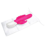Rabbit Essentials Double Penetration Rabbit Vibrator with Rotating Beads – Rechargeable Silicone > Vibrators > Ladies > Rabbit Multi