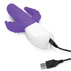 Rabbit Essentials Double Penetration Rabbit Vibrator with Rotating Beads – Rechargeable Silicone > Vibrators > Ladies > Rabbit Multi