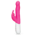 Rabbit Essentials Slim Shaft Rabbit Vibrator – Body-Safe Silicone, Rechargeable Hot Pink > Vibrators > Ladies > Rabbit Multi
