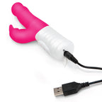 Rabbit Essentials Slim Shaft Rabbit Vibrator – Body-Safe Silicone, Rechargeable > Vibrators > Ladies > Rabbit Multi