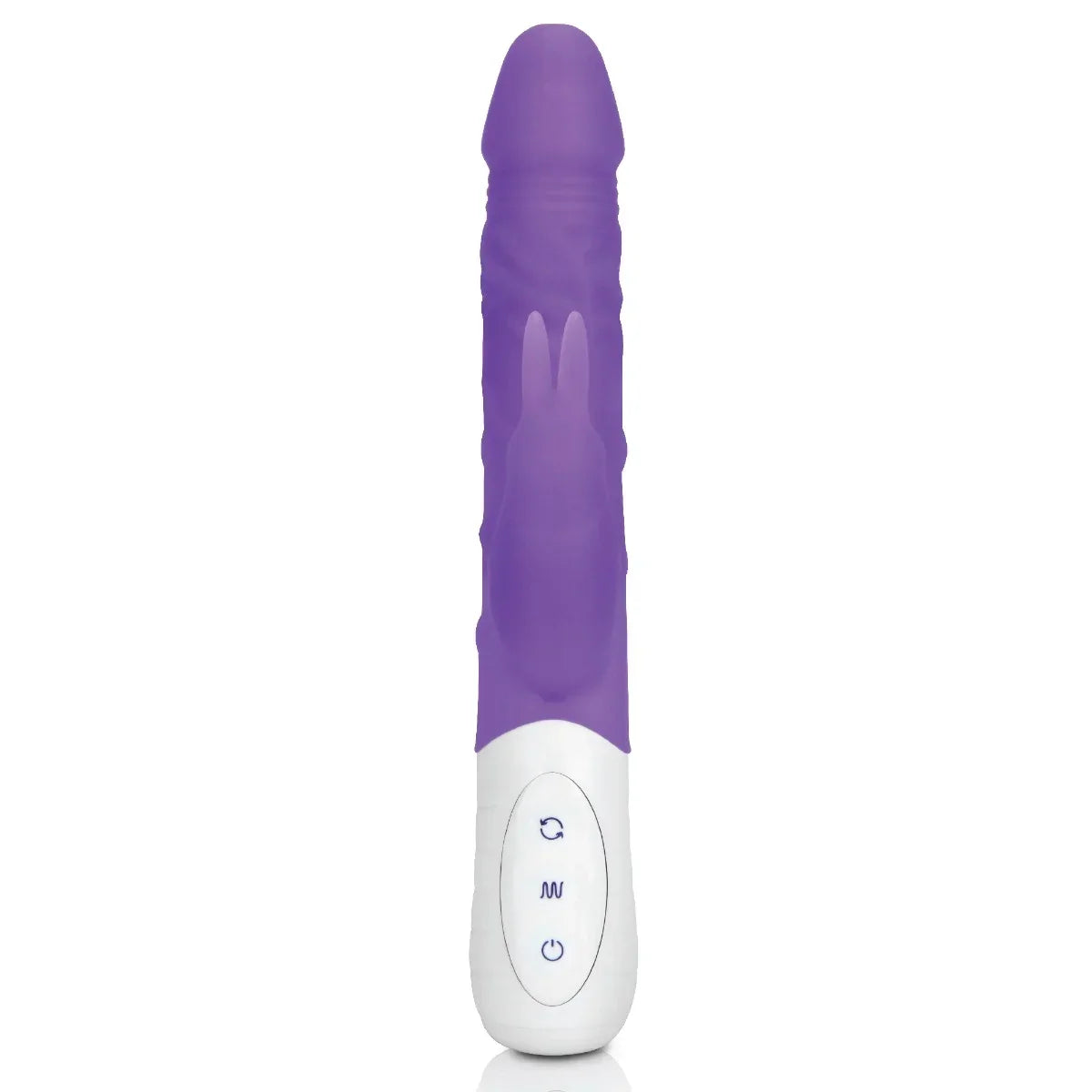 Rabbit Essentials Slim Double Penetration Rabbit Vibrator - Purple