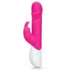 Rabbit Essentials Thrusting Rabbit Vibrator in Hot Pink with Enlarged G-Spot Tip and Charging > Vibrators > Ladies > Rabbit Multi