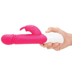 Rabbit Essentials Thrusting Rabbit Vibrator in Hot Pink with Enlarged G-Spot Tip and Charging > Vibrators > Ladies > Rabbit Multi