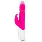 Rabbit Essentials G-Spot Thrusting Rabbit Vibrator Hot Pink with Ultra-Soft Silicone and Throbbing Shaft > Vibrators > Ladies > Rabbit Multi