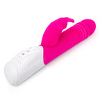 Rabbit Essentials G-Spot Thrusting Rabbit Vibrator Hot Pink with Ultra-Soft Silicone and Throbbing Shaft > Vibrators > Ladies > Rabbit Multi