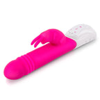 Rabbit Essentials G-Spot Thrusting Rabbit Vibrator Hot Pink with Ultra-Soft Silicone and Throbbing Shaft > Vibrators > Ladies > Rabbit Multi