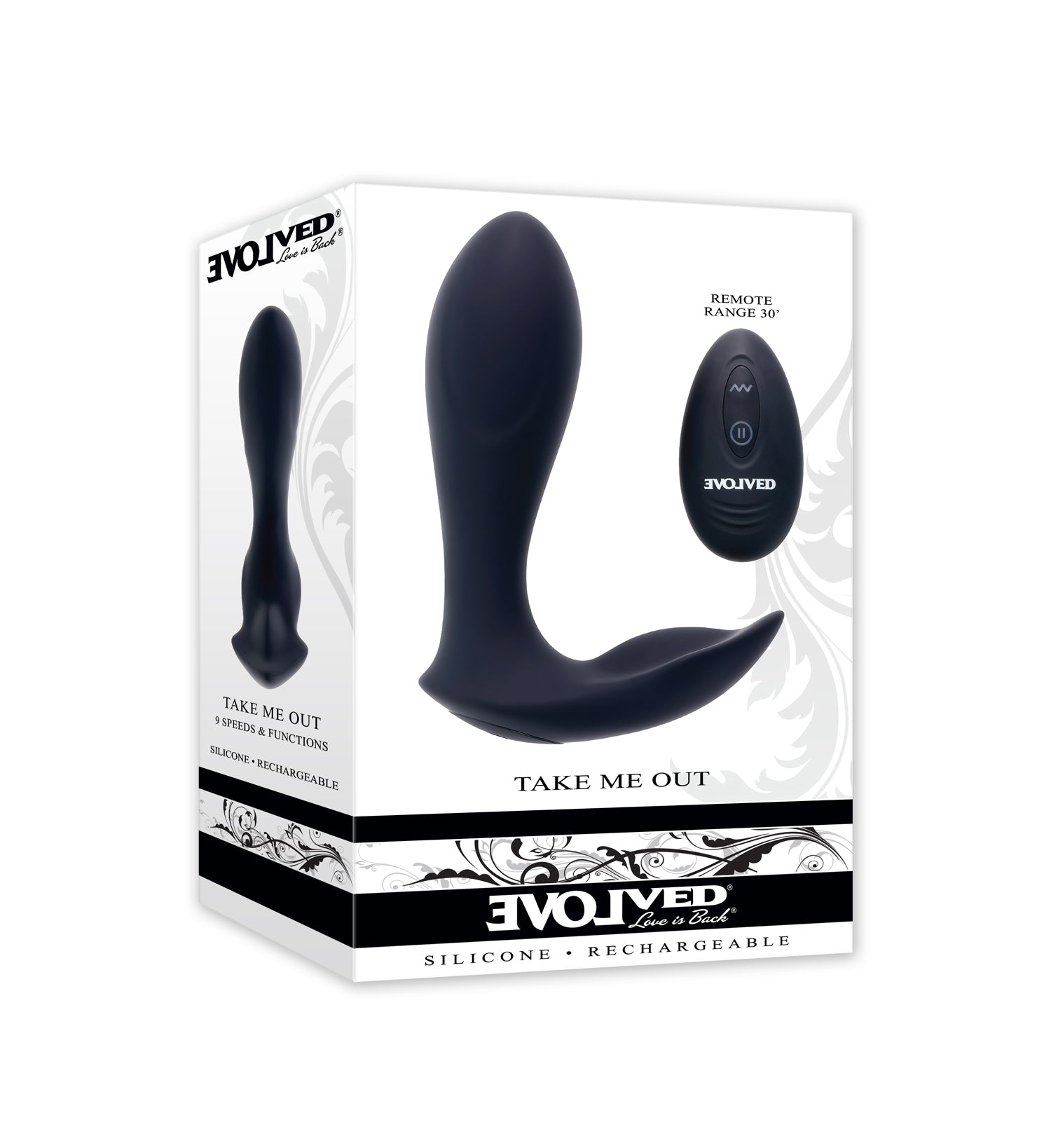 Evolved TAKE ME OUT Remote Control Vibe 12.5cm Black > Sex Toys > Couples Toys