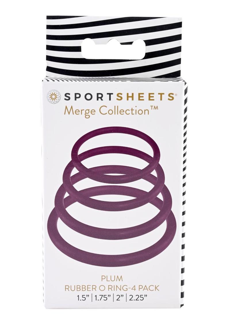 Sportsheets Rubber O-Rings (Coral) – Latex-Free Stretchy Cock Ring Set 4 Pack > Cock Ring > Sets