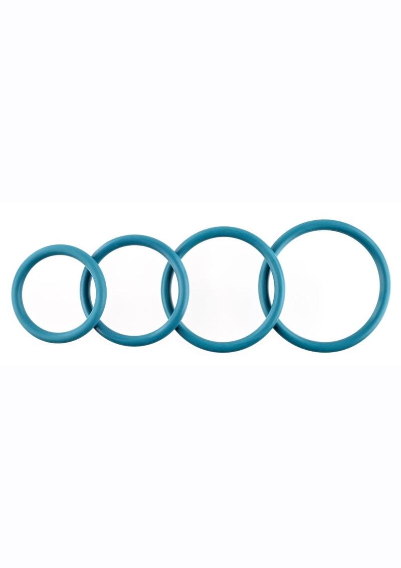 Sportsheets Rubber O-Rings (Coral) – Latex-Free Stretchy Cock Ring Set 4 Pack > Cock Ring > Sets